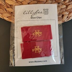 🎁Iowa State Cyclones Lillybee U Shoe Clips‎ NCAA Sorority Cheer Alumn 📣